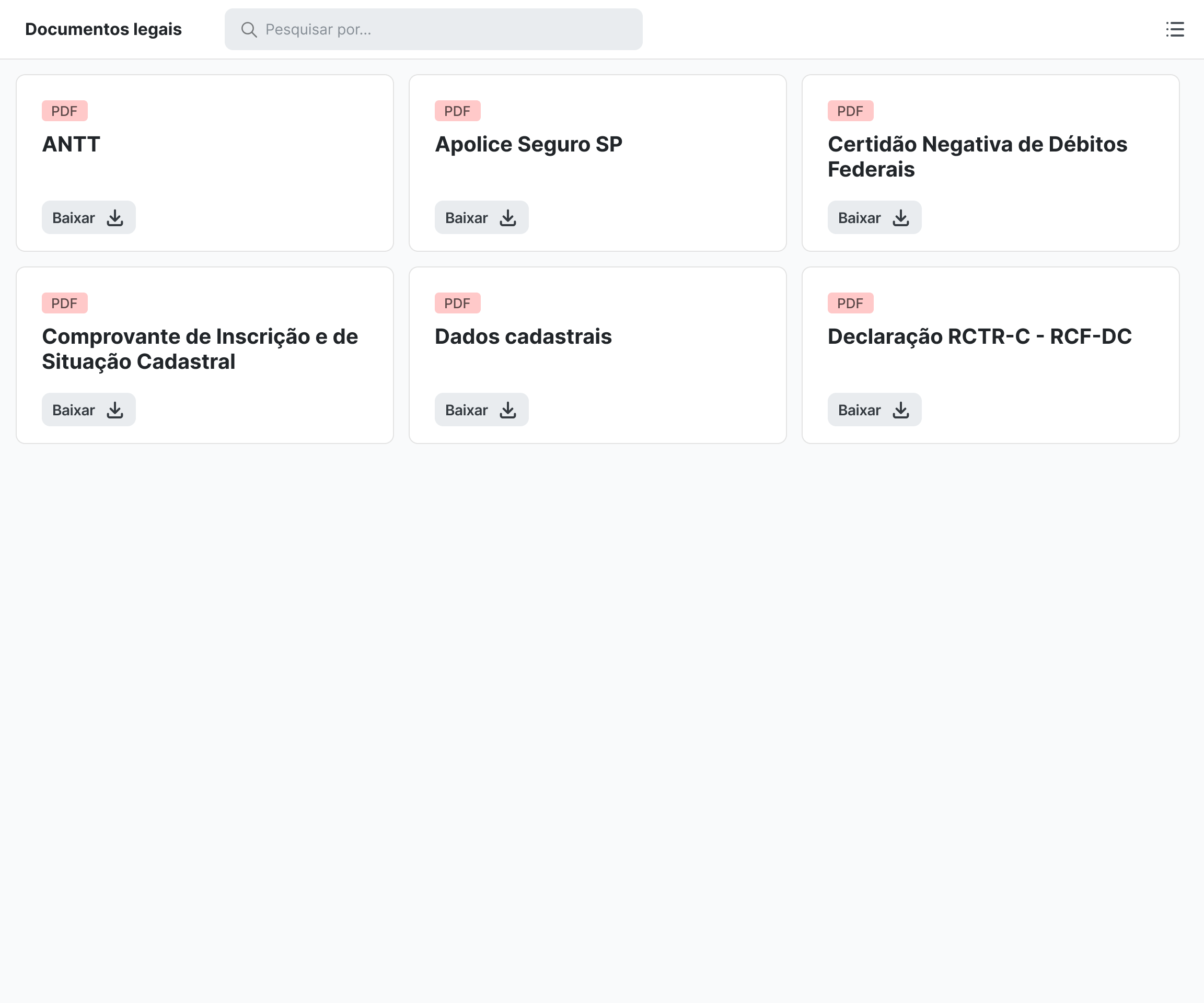 Documentos legais